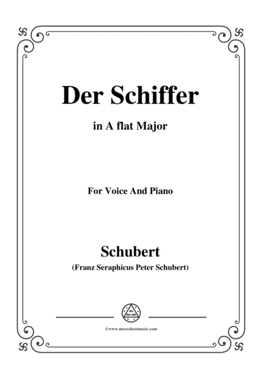 Schubert-Der Schiffer,Op.21 No.2,in A flat Major,for Voice&Piano image number null