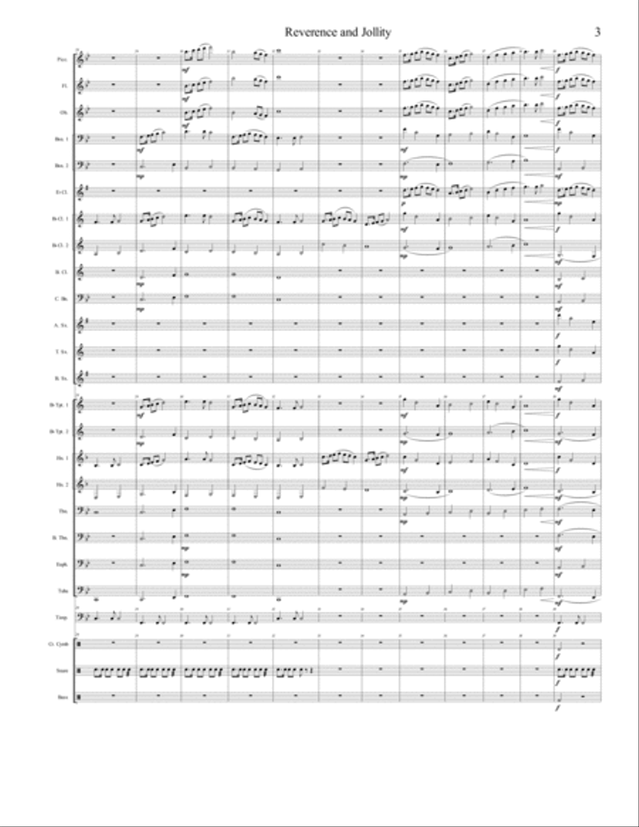 Reverence and Jollity Reverence and Jollity Concert Band scores gallery preview page 3