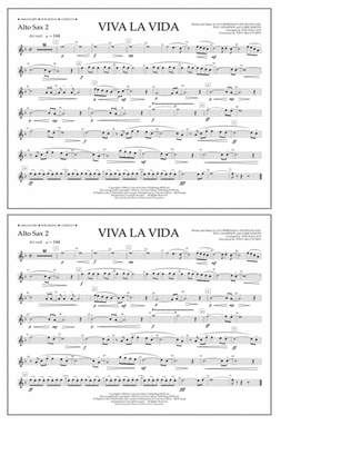 Book cover for Viva La Vida - Alto Sax 2