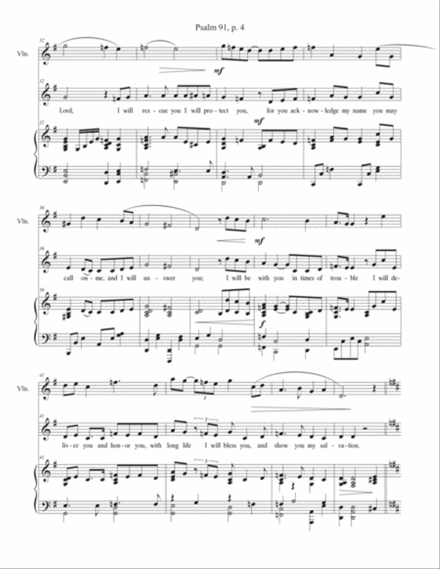 Psalm 91 - Whoever Dwells in the Shelter of the Most High Small Ensemble scores gallery preview page 4