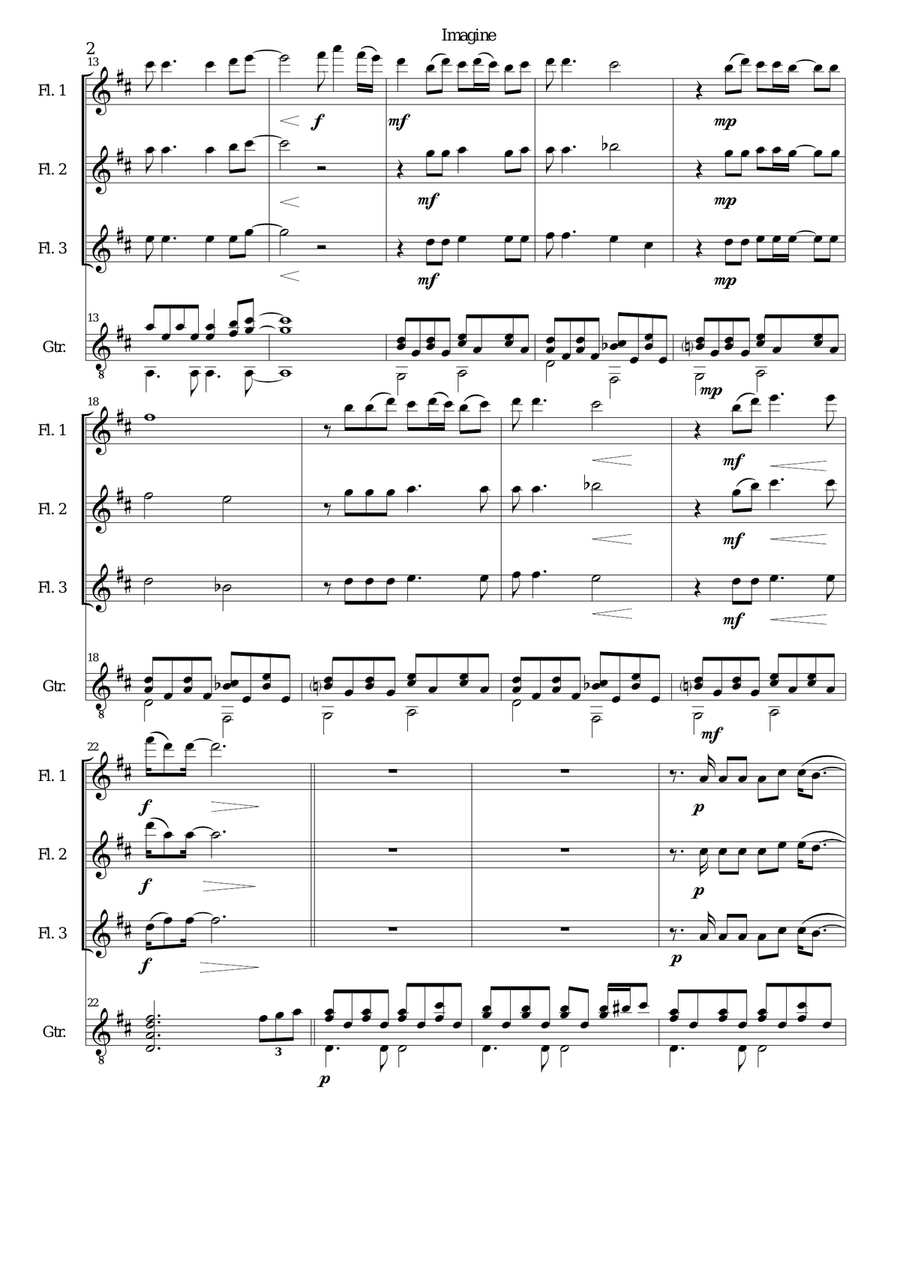 Imagine Flute scores gallery preview page 2