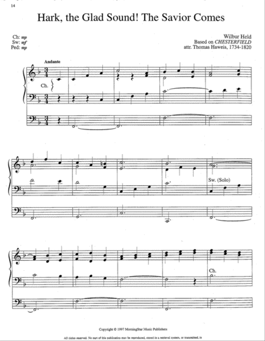 Four Advent Hymn Preludes, Set 1 Organ scores gallery preview page 4