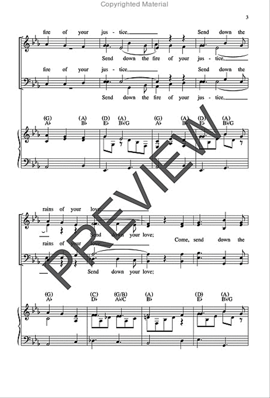 Send Down the Fire 4-Part scores gallery preview page 3