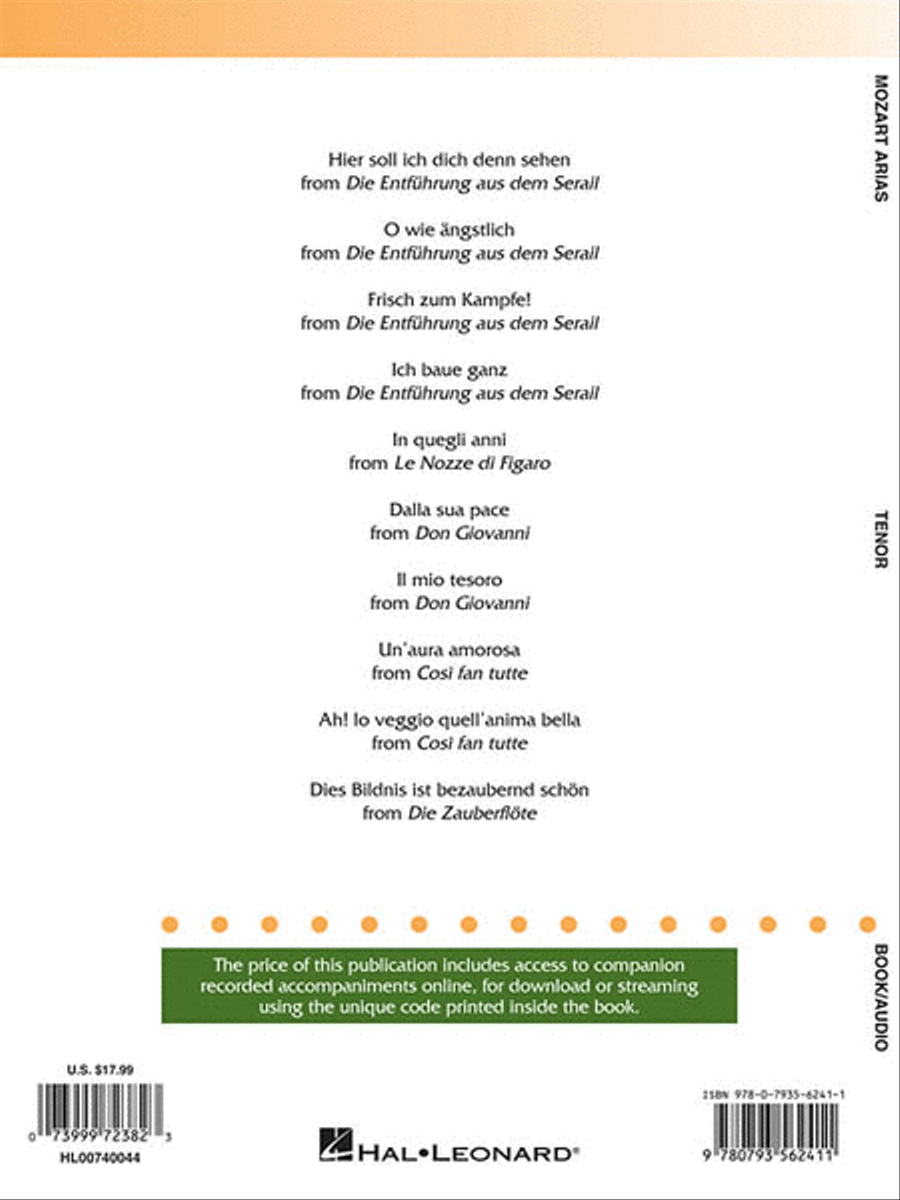 Mozart Arias for Tenor Voice Solo scores gallery preview page 2