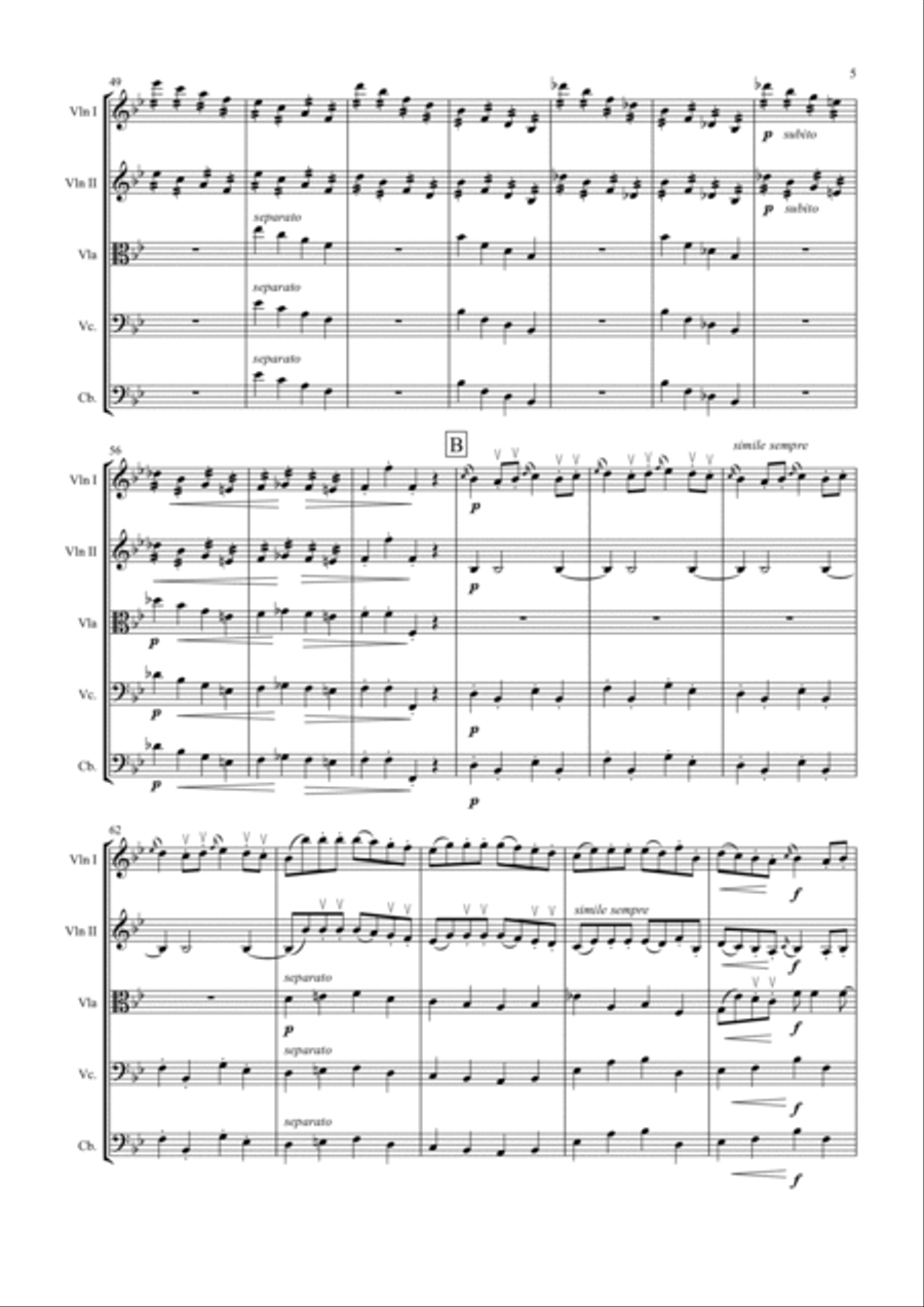 Symphony No. 25 in G minor K183 String Orchestra scores gallery preview page 5
