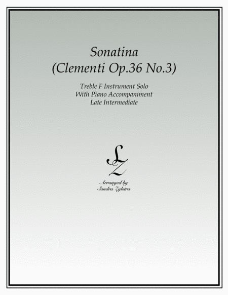 Sonatina-Clementi (Op. 36, No. 3) (treble F instrument solo) image number null