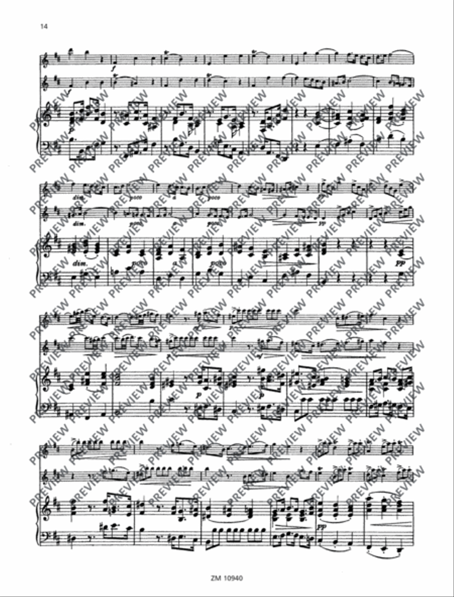 Sonata D major Sonata D major Flute Duet scores gallery preview page 15
