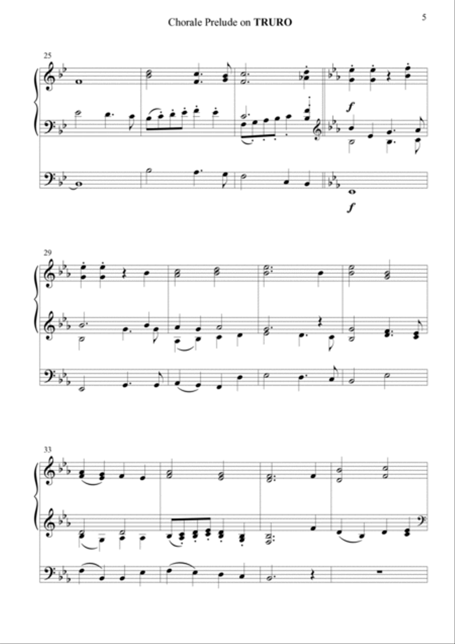 Chorale Prelude on Truro - organ Organ Solo scores gallery preview page 5