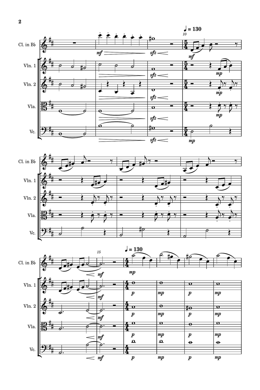 Clarinet Quintet 1-2 Small Ensemble scores gallery preview page 2