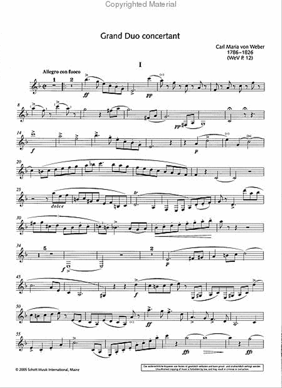 Grand Duo Concertante in E-flat Major, Op. 48 Clarinet Solo scores gallery preview page 3