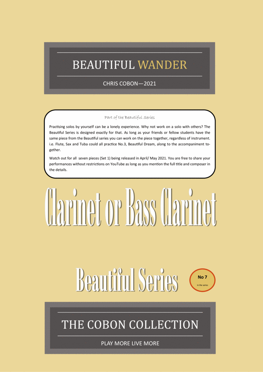 No.7 Beautiful Wander (Clarinet or Bass Clarinet) image number null
