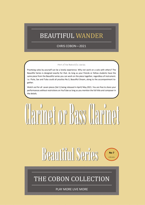 Book cover for No.7 Beautiful Wander (Clarinet or Bass Clarinet)