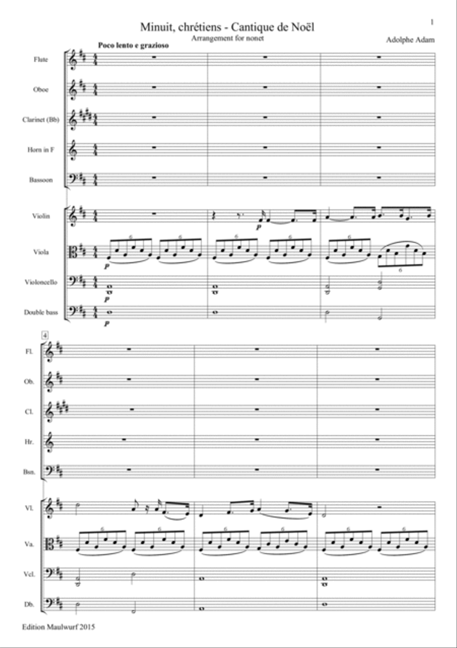 Cantique de Noël Cantique de Noël Bassoon scores gallery preview page 3