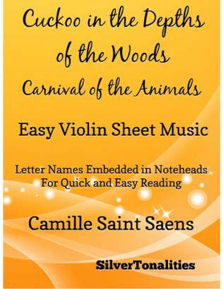 Cuckoo in the Depths of the Woods Carnival of the Animals Easy Violin Sheet Music