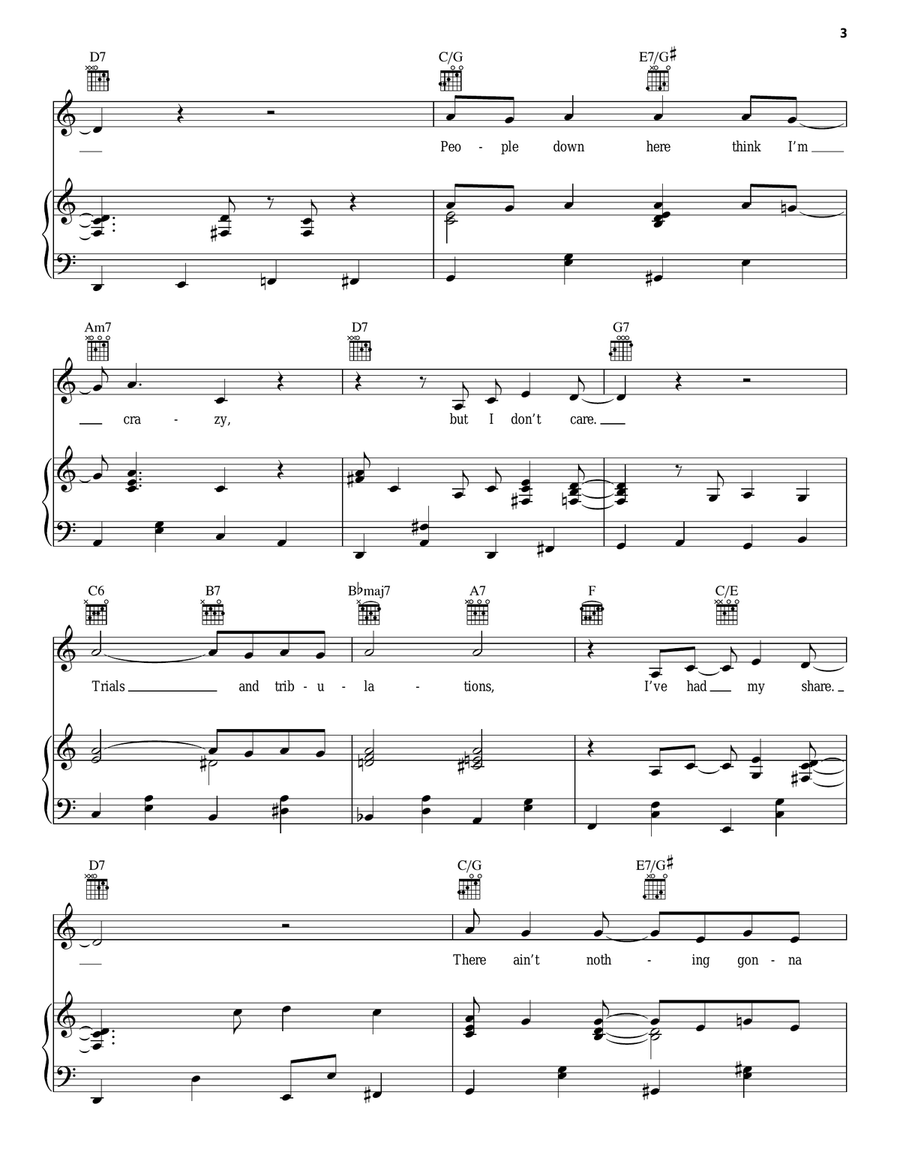 Almost There (from The Princess and the Frog) Piano, Vocal, Guitar scores gallery preview page 3