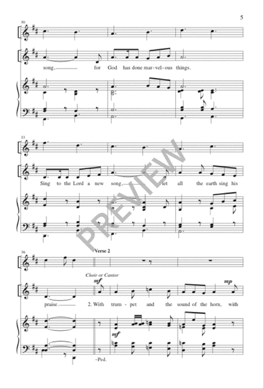 Sing to the Lord Unison Choir scores gallery preview page 5
