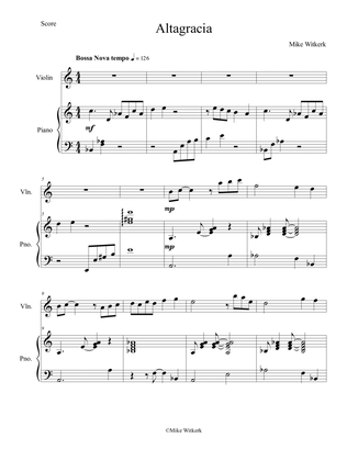 Altagracia (Violin and Piano)