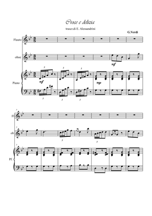 Traviata: Croce e delizia. Trio flute, oboe and piano