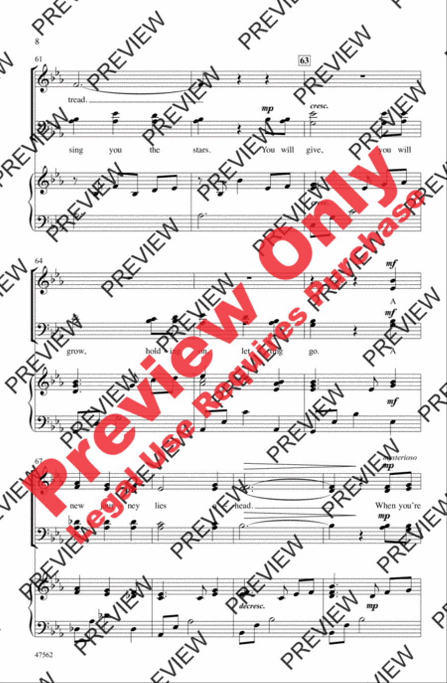 I Will Sing You the Stars 4-Part scores gallery preview page 7