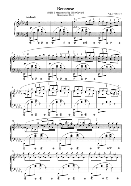 CHOPIN - Berceuse in D Flat Major, Op. 57(Piano) image number null