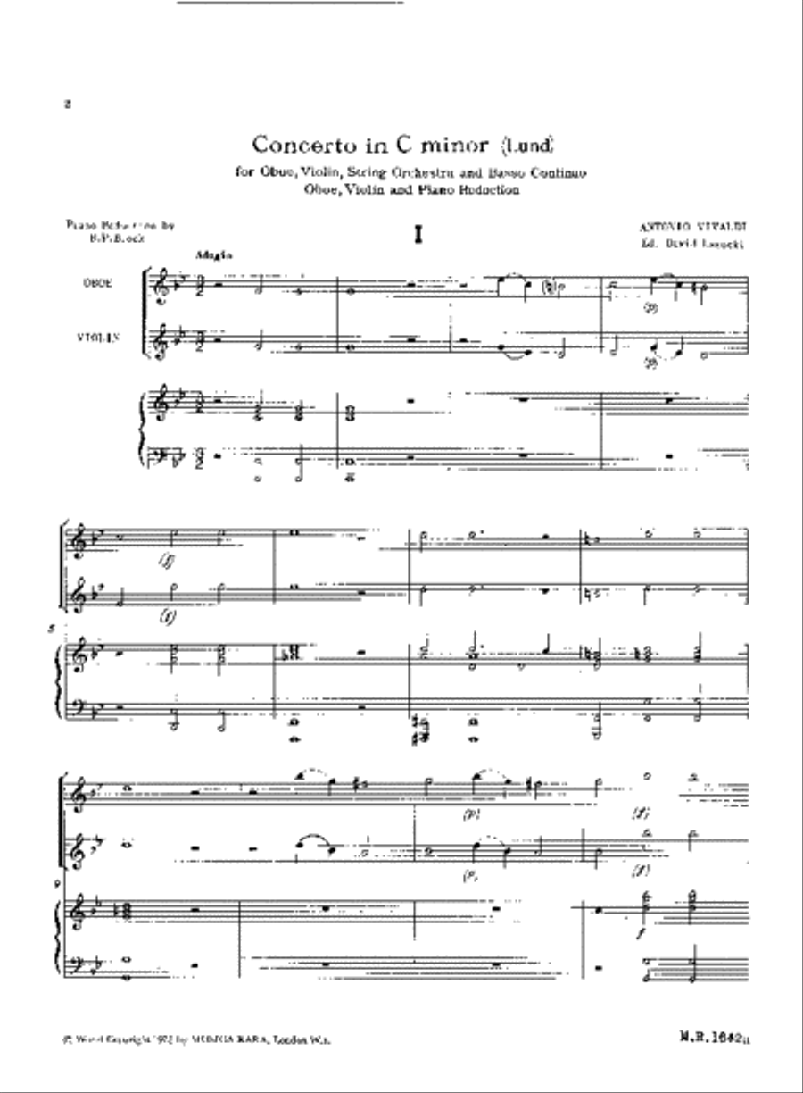 Concerto in C minor Oboe scores gallery preview page 2