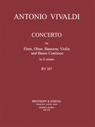 Book cover for Concerto in G minor RV 107