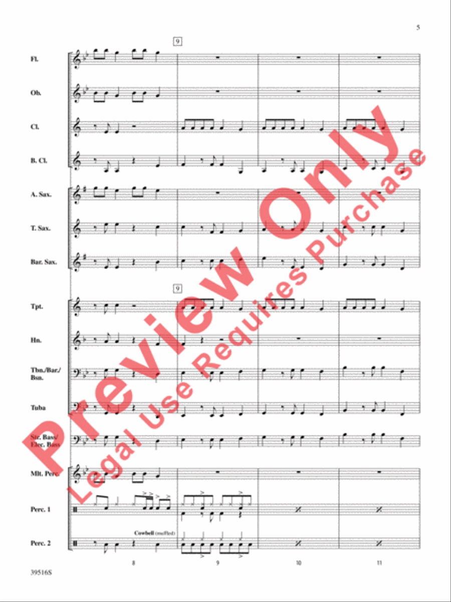 Like Money Concert Band scores gallery preview page 6