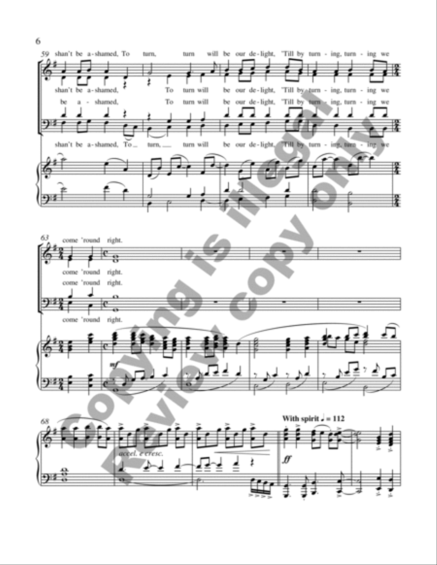 Simple Gifts (Piano/Choral Score) image number null