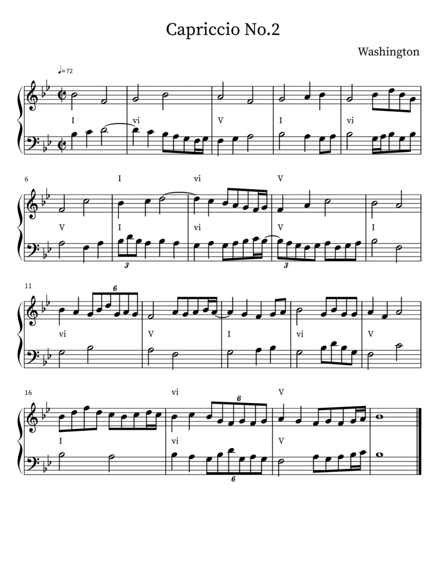 Capriccio No.2 Piano Solo scores gallery preview page 1