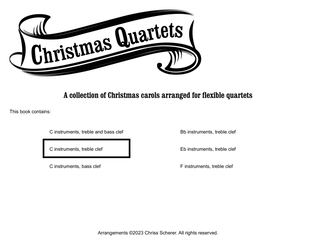 Christmas Flex Quartets - C Instruments treble clef