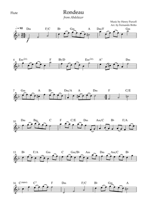 Rondeau (from Abdelazer) for Flute Solo Chords