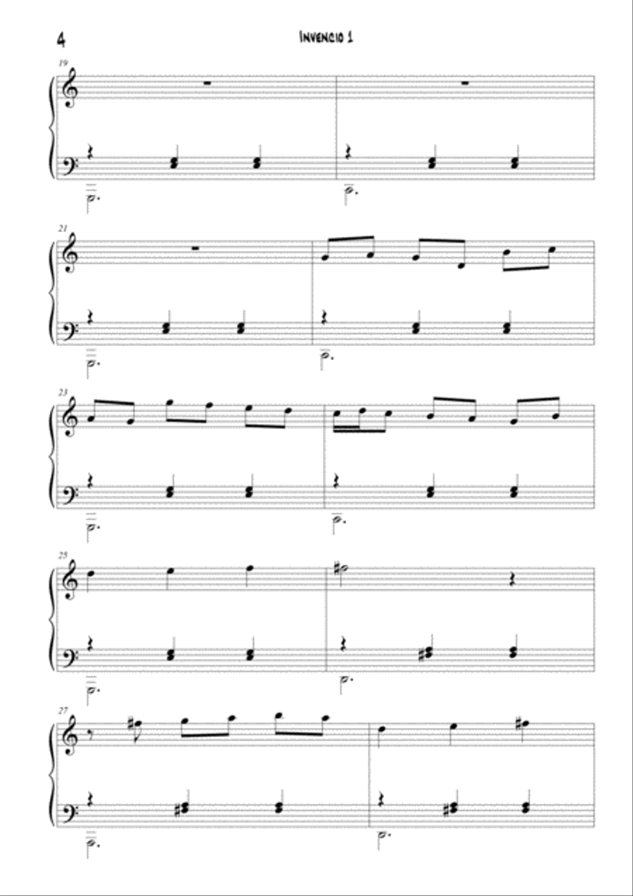 Invenció 1 Invenció 1 Piano Solo scores gallery preview page 4