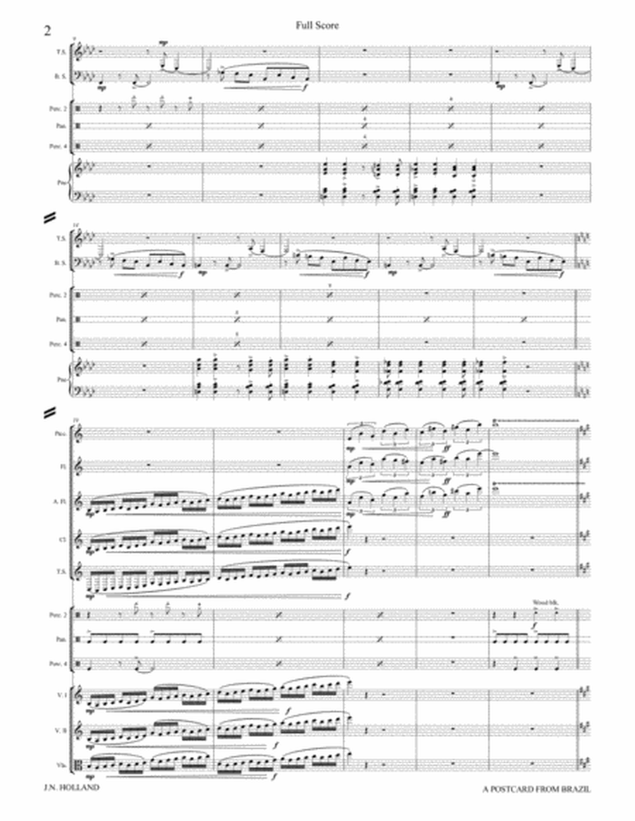 A Postcard from Brazil, A Tone Poem for Jazz Orchestra, Full Score and Parts image number null