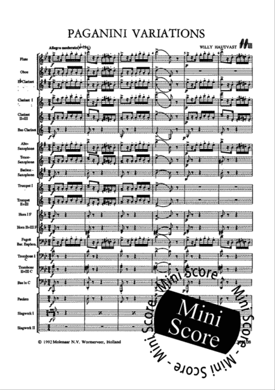 Paganini Variations Paganini Variations Fanfare Band scores gallery preview page 7