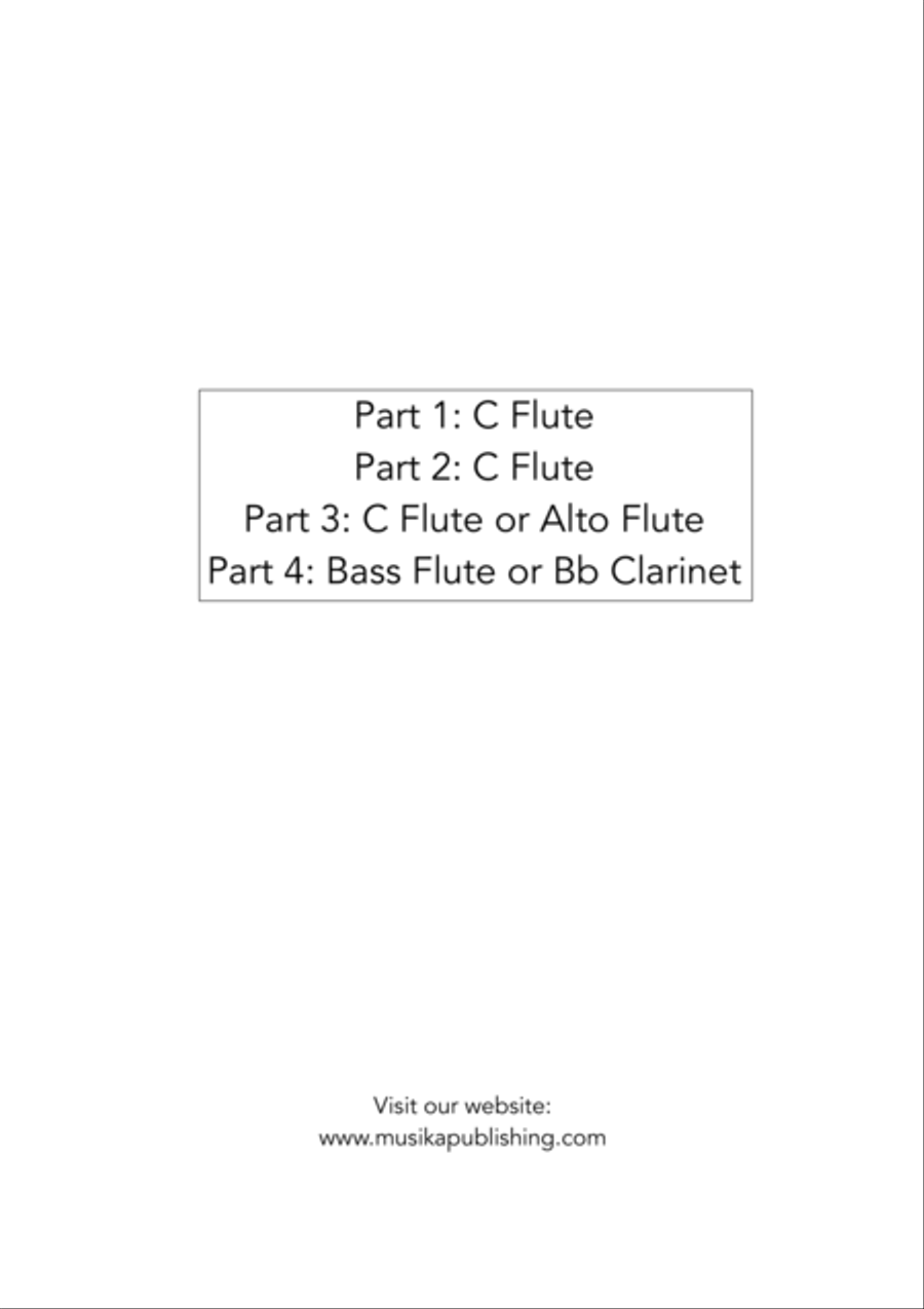 La Rejouissance (from Music for the Royal Fireworks) - Flute Quartet Flute Quartet scores gallery preview page 5