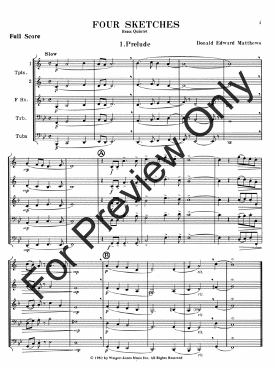 Four Sketches Horn scores gallery preview page 3