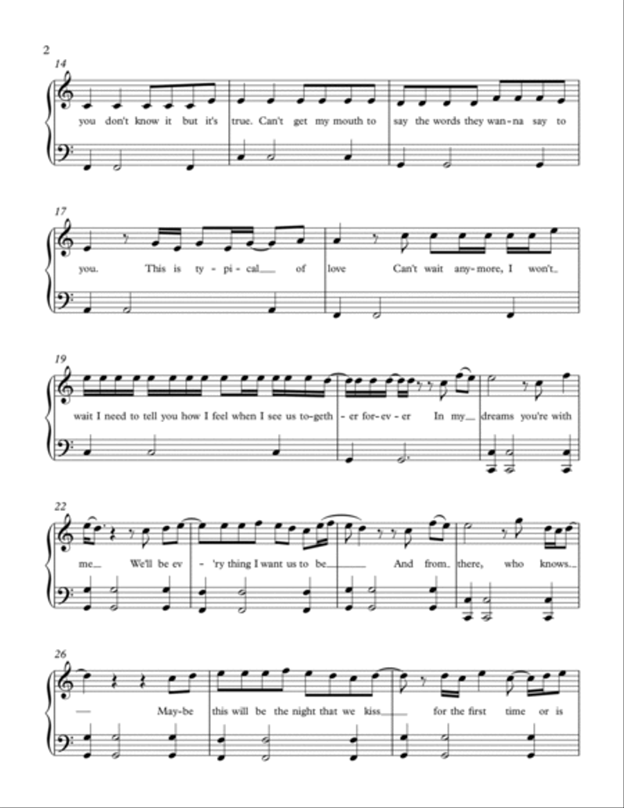 Imagination Piano Solo scores gallery preview page 2