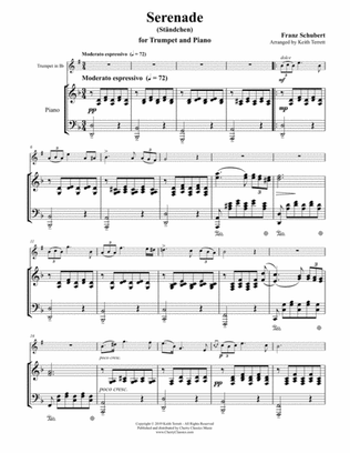Serenade (Ständchen) for Trumpet in B-flat and Piano