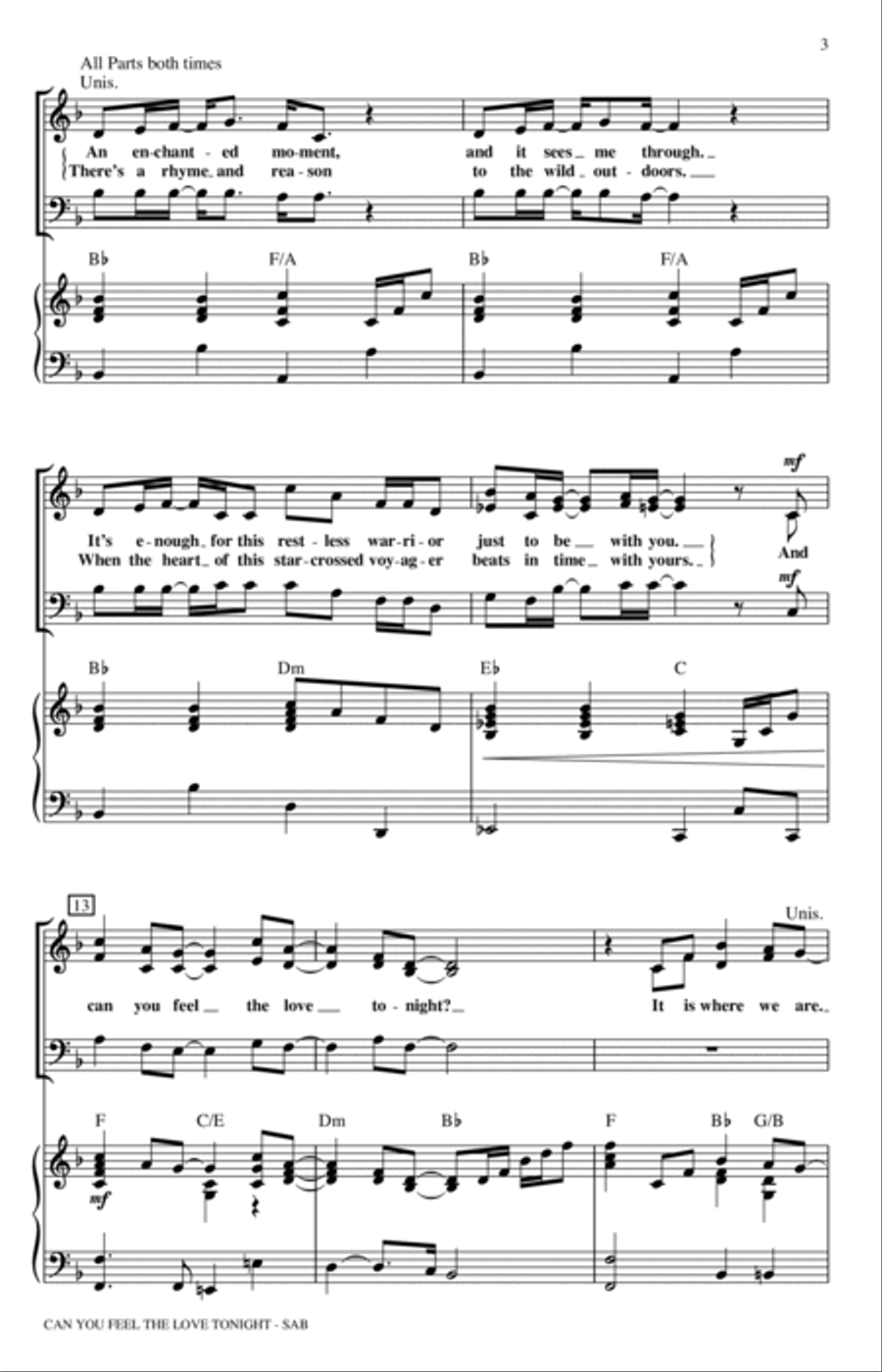 Can You Feel The Love Tonight (from The Lion King) (arr. Keith Christopher) 3-Part scores gallery preview page 2