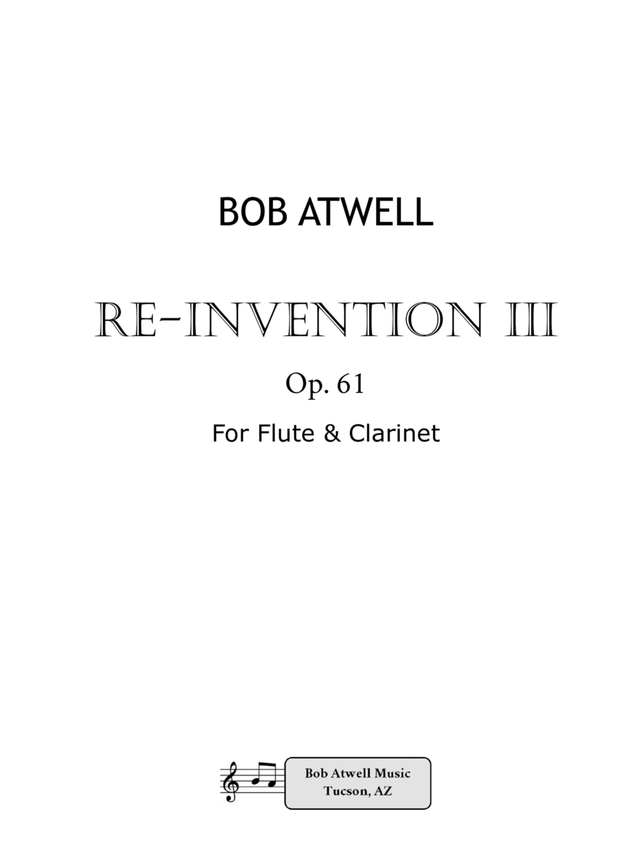 Reinvention III Woodwind Duet scores gallery preview page 1