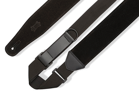 Right Height™ Suede Guitar Strap – Black