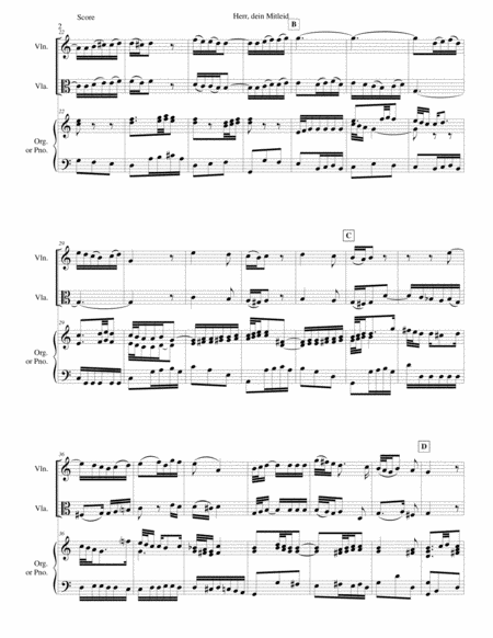 Herr dein Mitleid from the Christmas Oratorio - Weihnachtsoratorium violin, viola, keyboard image number null