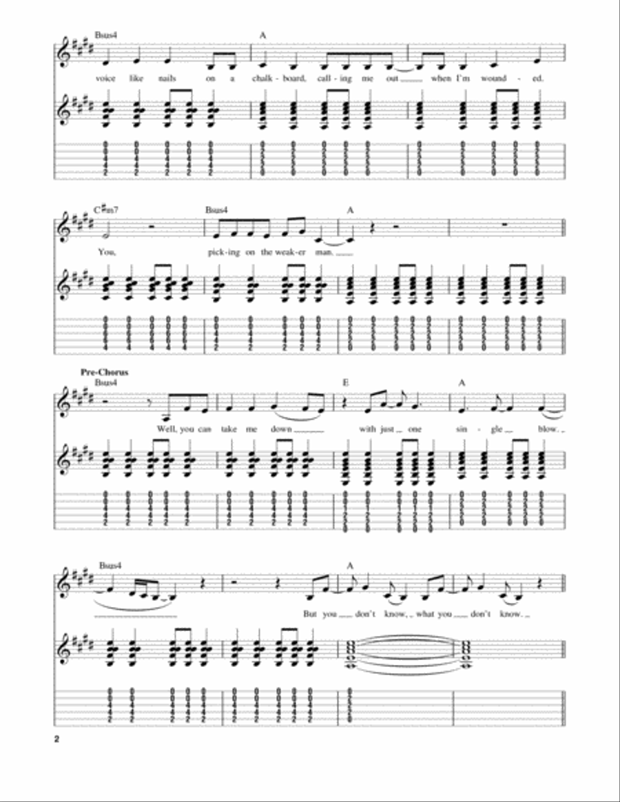 Mean Acoustic Guitar scores gallery preview page 2