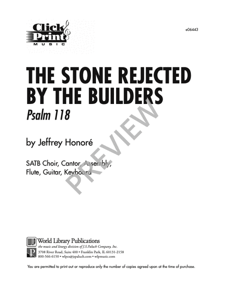 The Stone Rejected by the Builders: Psalm 118