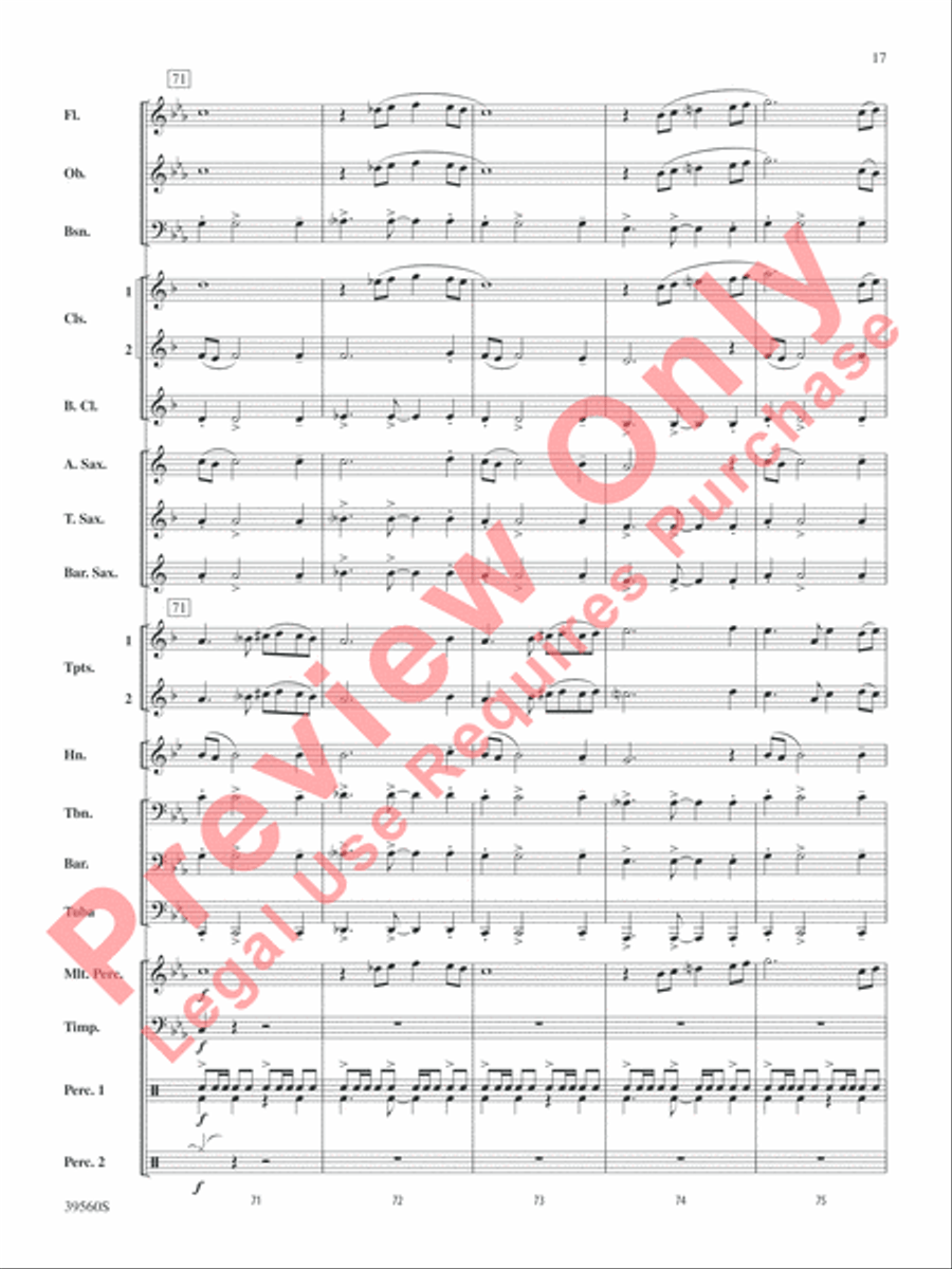 Pyramid of the Sun Pyramid of the Sun Concert Band scores gallery preview page 17