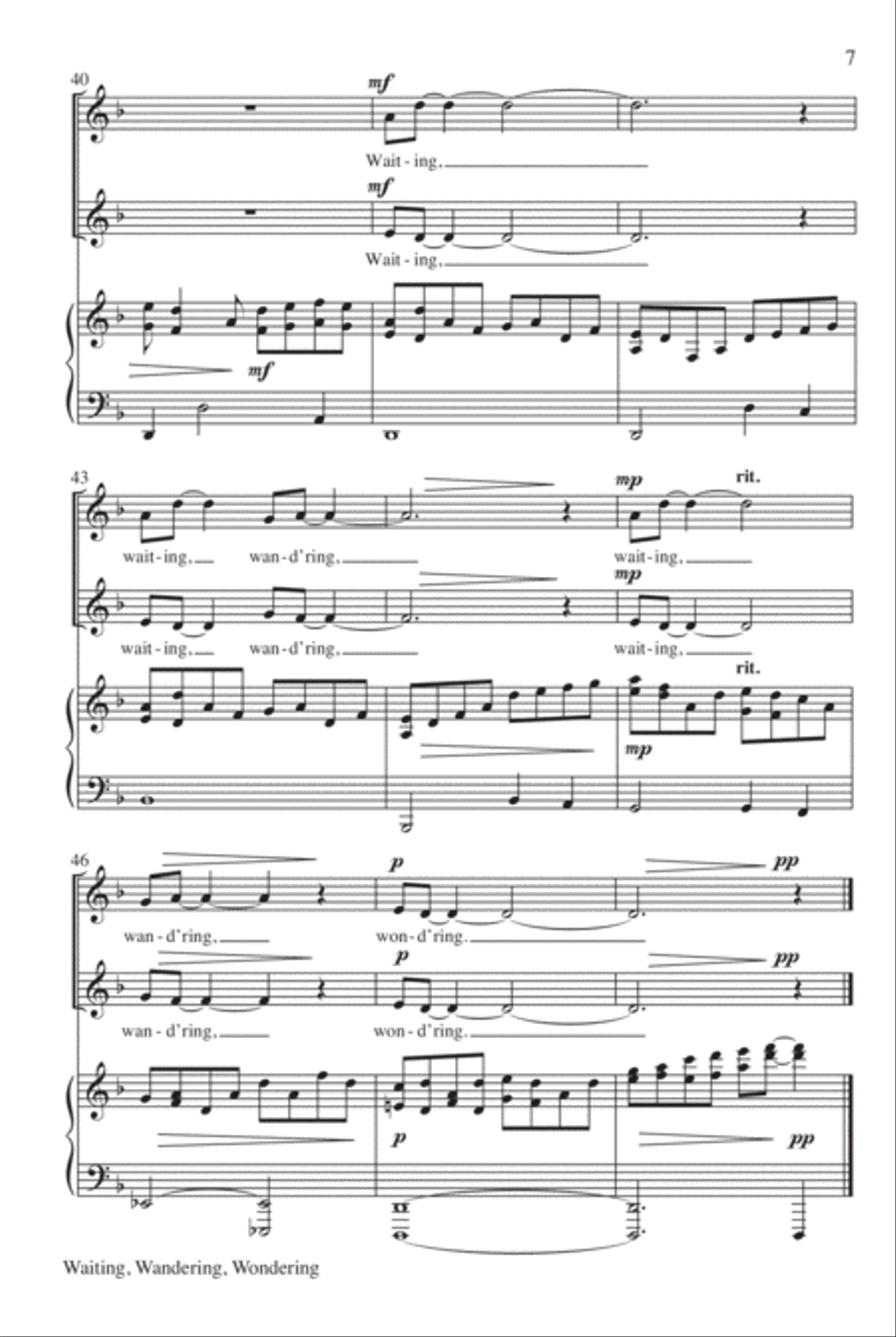 Waiting, Wandering, Wondering 2-Part scores gallery preview page 8