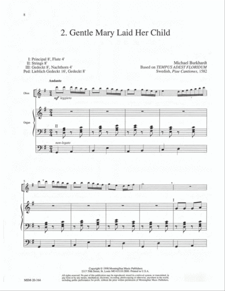Three Carols for Oboe and Organ Oboe scores gallery preview page 4