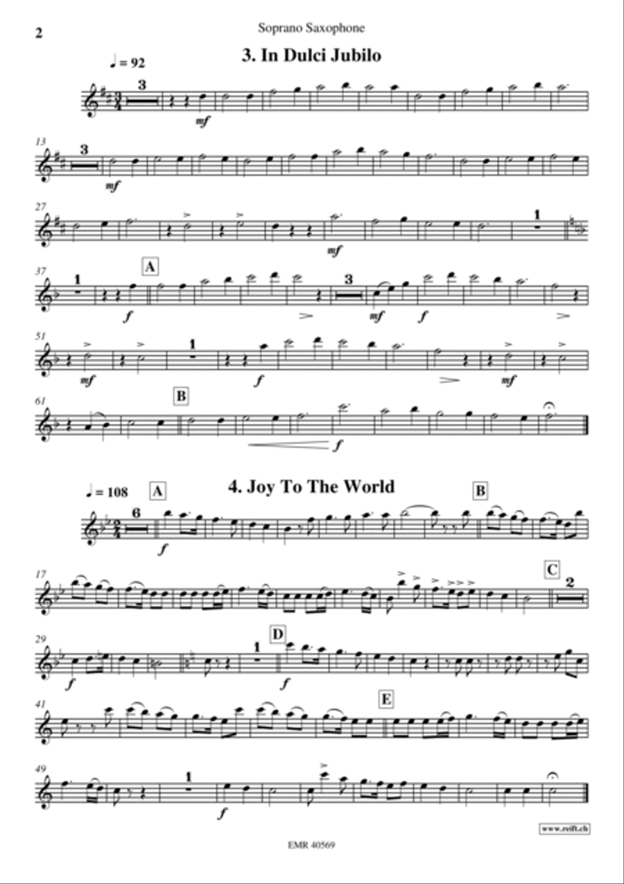 18 Christmas Songs Soprano Saxophone scores gallery preview page 3