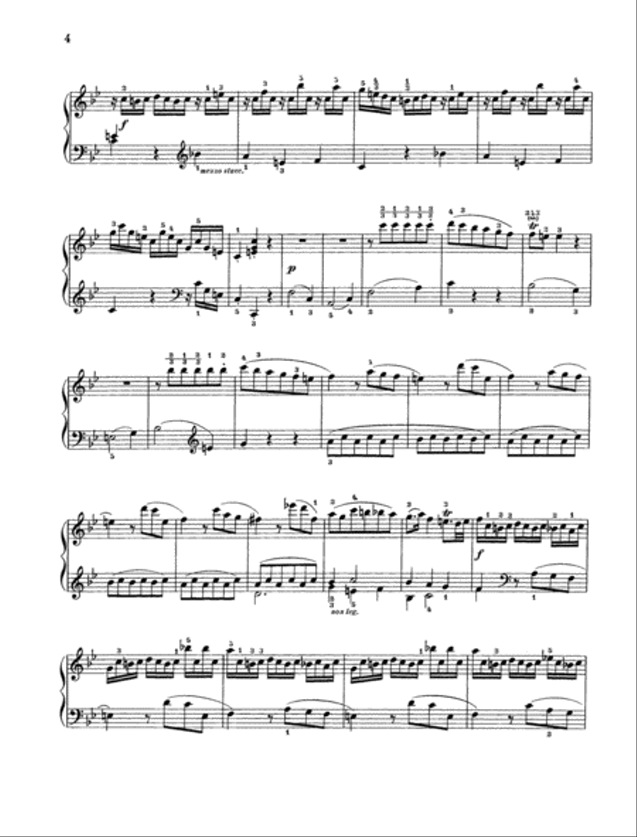 Sonata B-flat major, K. 570 Piano Solo scores gallery preview page 2