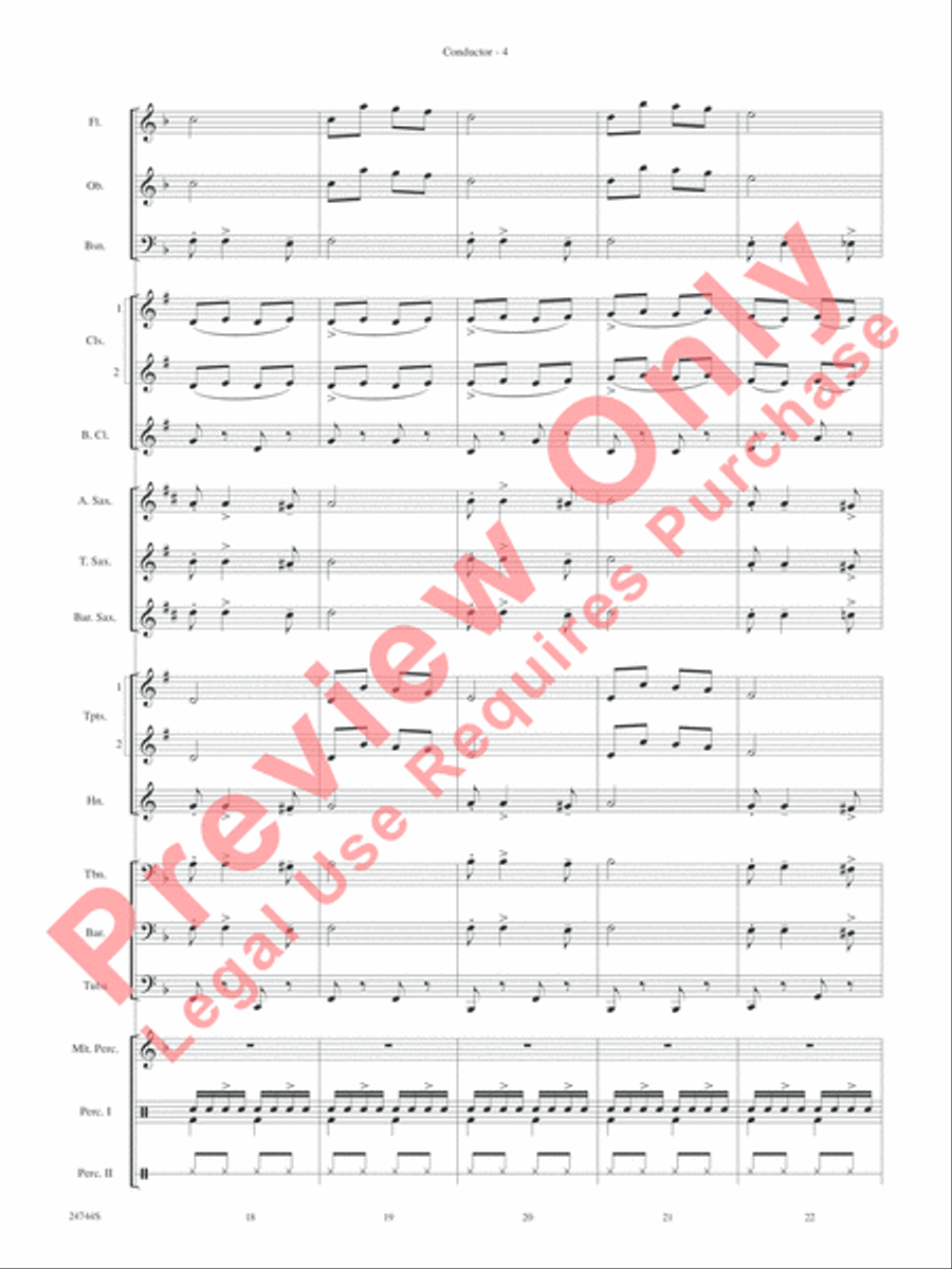 Down Home Christmas Concert Band scores gallery preview page 6